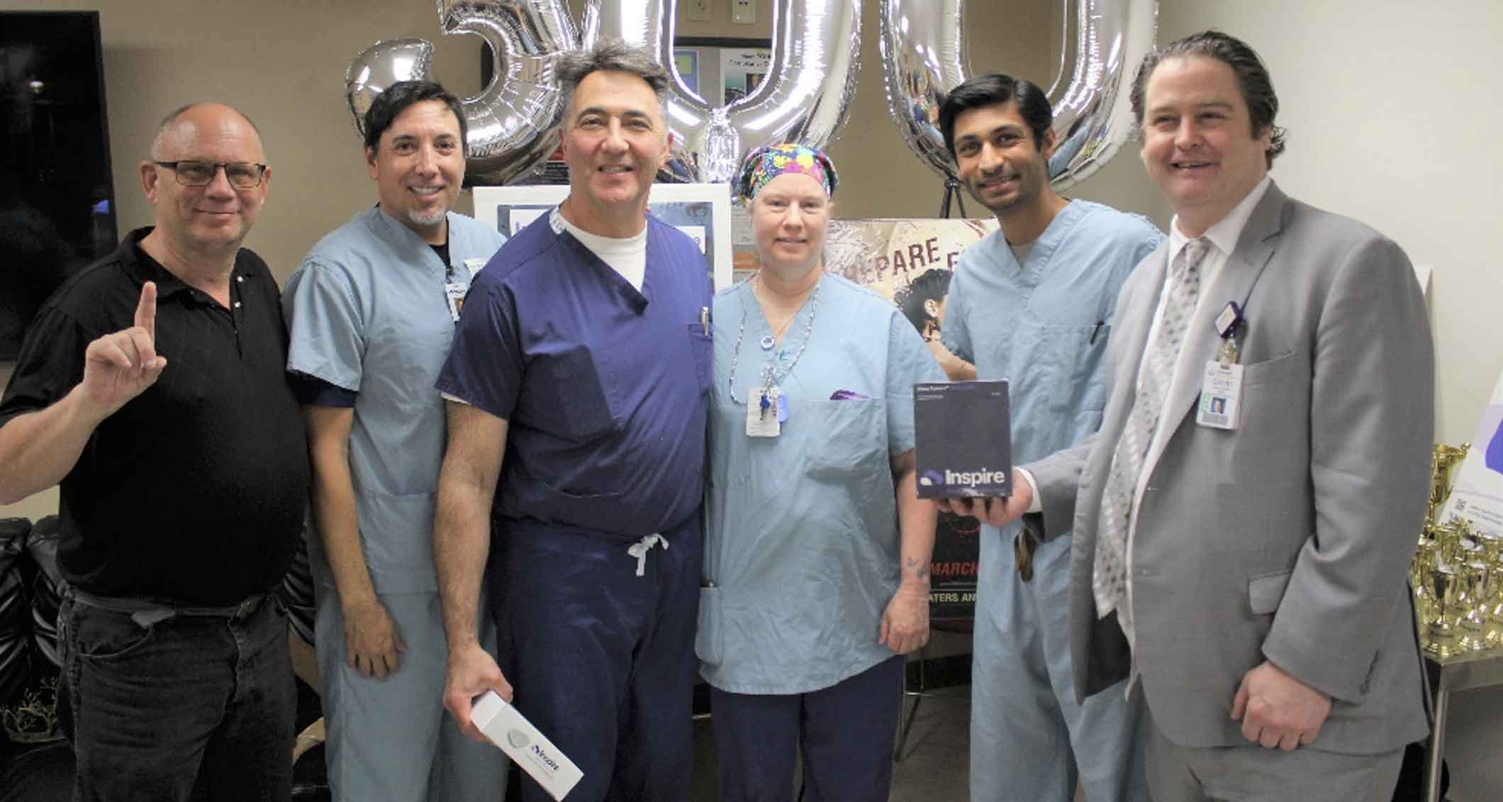 randy-livingston0inspire Randy Livingston, Inspire representatives, Dr. Emami, Dr. Patel, and David Ziolkowski